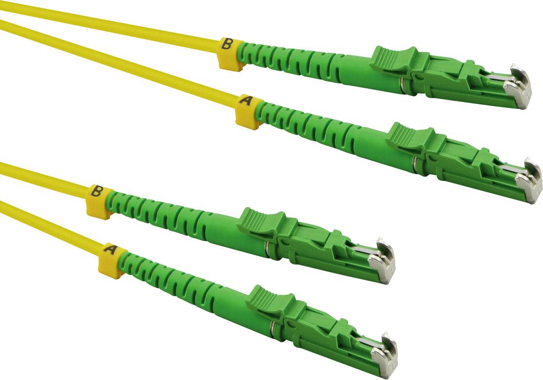 ROLINE glasvezelkabel duplex 9/125µm OS2, LSH/LSH, APC gepolijst, LSOH, geel, 7,5 m