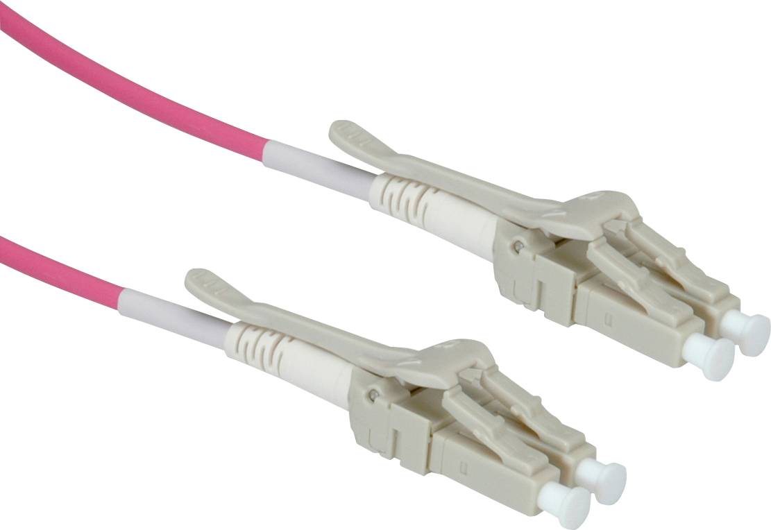 ROLINE glasvezelkabel 50/125µm OM4, LC/LC, LSOH, Low-Loss, Data Center, violet, 3 m
