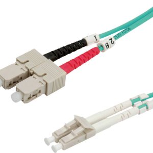 VALUE F.O. kabel 50/125µm OM3, LC/SC, LSOH, turkoois, 0,5 m VALUE F.O. kabel 50/125µm OM3, LC/SC, LSOH, turkoois, 0,5 m
