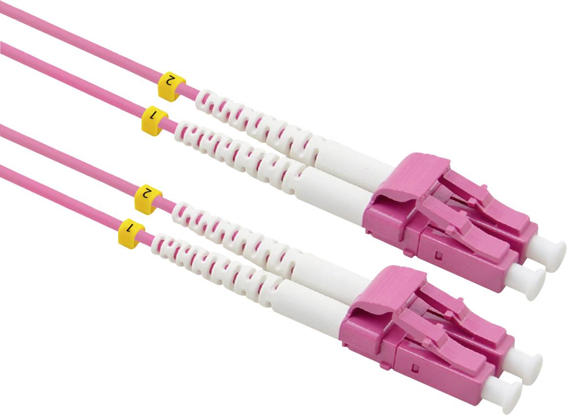 VALUE F.O. Kabel 50/125µm OM4, LC/LC, low-Loss connector , LSOH, violet, 10 m