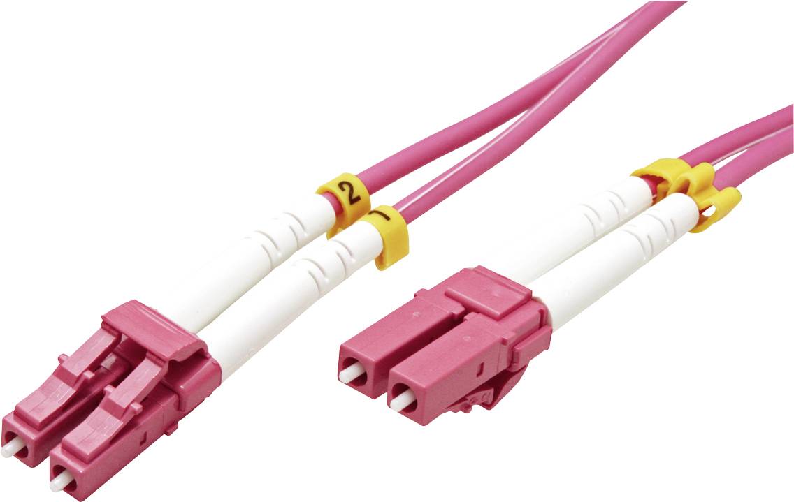 VALUE F.O. kabel 50/125µm OM4, LC/LC, LSOH, violet, 2 m