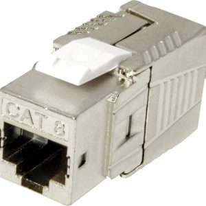 ROLINE Cat.8 (Klasse I) Keystone, afgeschermd, zonder gereedschap, zilver ROLINE Cat.8 (Klasse I) Keystone, afgeschermd, zonder gereedschap, zilver