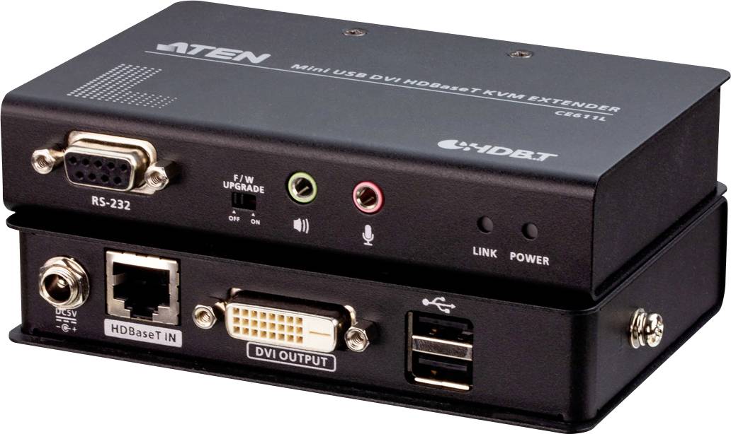 ATEN CE611 Mini USB HDBaseT DVI KVM-extender