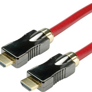 ROLINE HDMI 8K (7680 x 4320) Ultra HD Cable met Ethernet, M/M, rood, 3 m