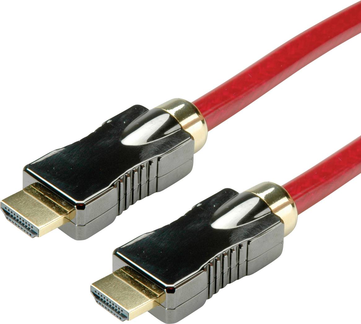 ROLINE HDMI 8K (7680 x 4320) Ultra HD Cable met Ethernet, M/M, rood, 3 m