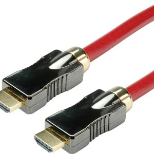 ROLINE HDMI 8K (7680 x 4320) Ultra HD Cable met Ethernet, M/M, rood, 5 m