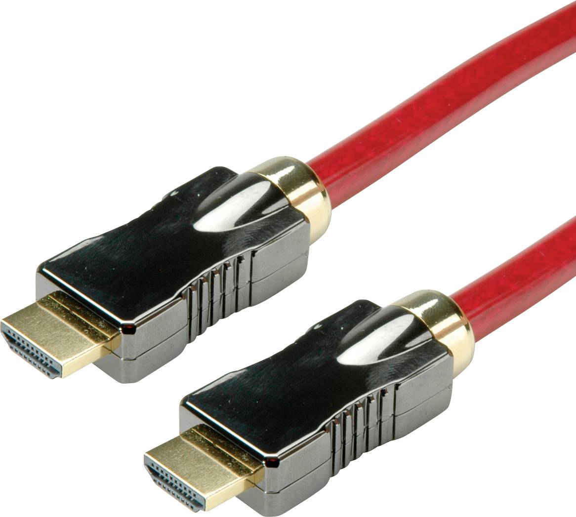 ROLINE HDMI 8K (7680 x 4320) Ultra HD Cable met Ethernet, M/M, rood, 2 m