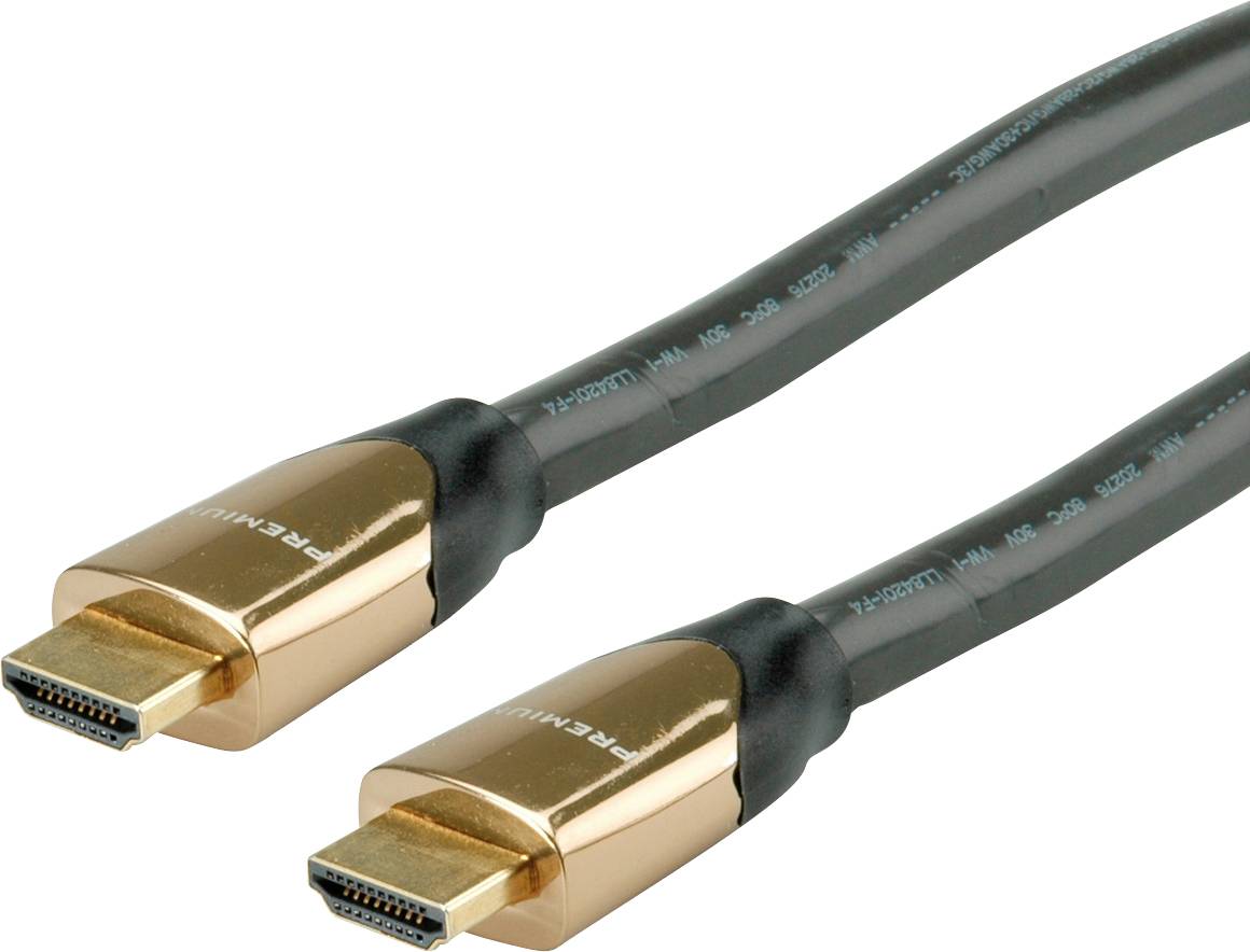 ROLINE PREMIUM HDMI Ultra HD Kabel met Ethernet, M/M, zwart, 7,5 m