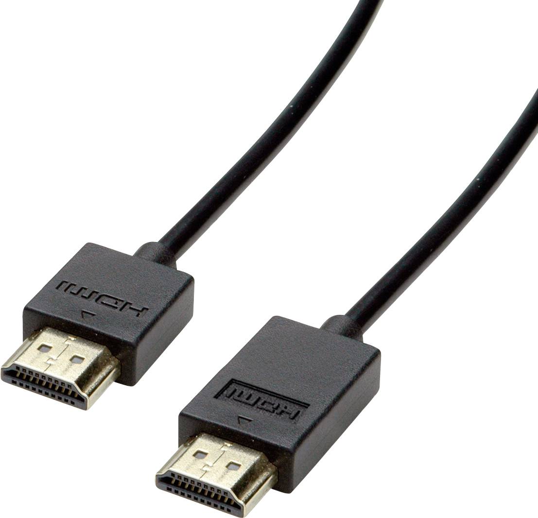ROLINE 4K HDMI Ultra HD kabel met Ethernet, actief, ST/ST, zwart, 1,5 m