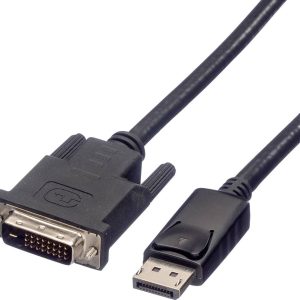 ROLINE DisplayPort Kabel DP Male – DVI Male (24+1), LSOH, zwart, 2 m