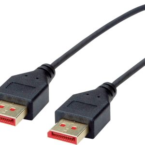 ROLINE DisplayPort Kabel, DP v1.4, M/M, DUN, zwart, 1 m ROLINE DisplayPort Kabel, DP v1.4, M/M, DUN, zwart, 1 m