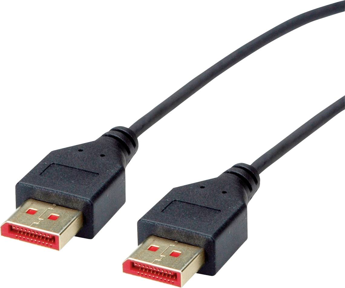 ROLINE DisplayPort Kabel, DP v1.4, M/M, DUN, zwart, 1 m