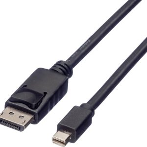ROLINE DisplayPort kabel, DP M – Mini DP M, zwart, 1 m