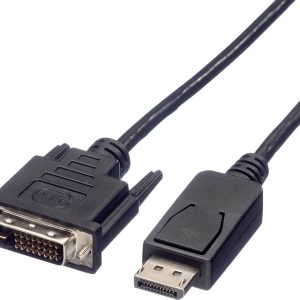 ROLINE DisplayPort Kabel DP Male – DVI Male (24+1), zwart, 1,5 m