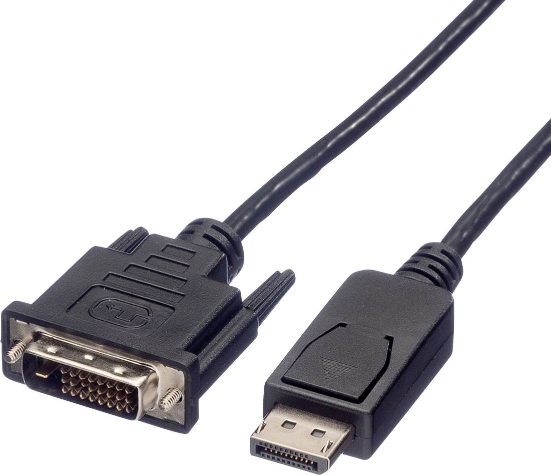ROLINE DisplayPort Kabel DP Male - DVI Male (24+1), zwart, 1,5 m