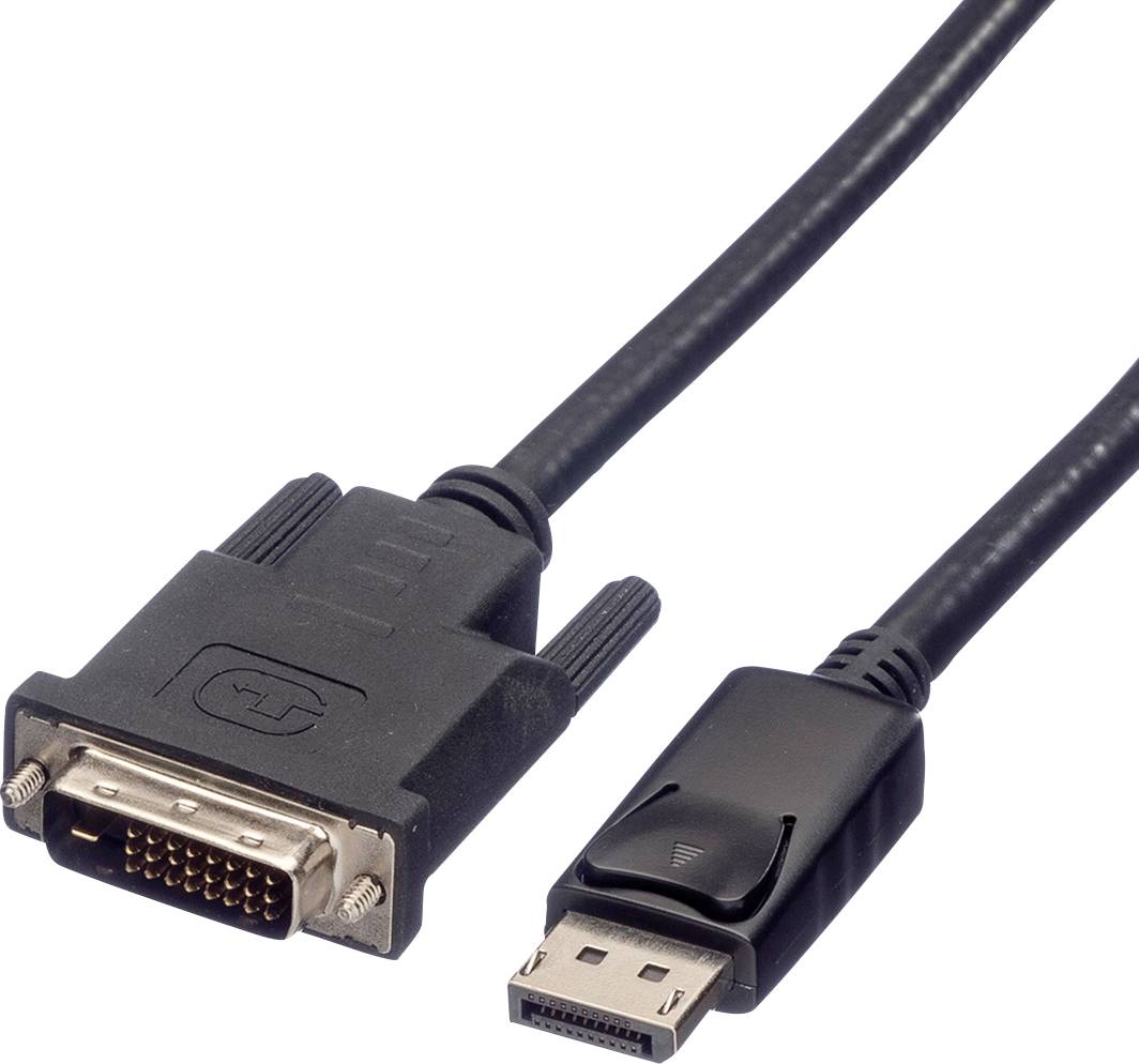 ROLINE DisplayPort Kabel DP Male - DVI Male (24+1), LSOH, zwart, 1,5 m