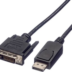 ROLINE DisplayPort Kabel DP Male – DVI Male (24+1), zwart, 1 m