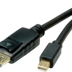 ROLINE Mini DisplayPort Kabel, mDP-DP, v1.3/v1.4, M/M, zwart, 2 m ROLINE Mini DisplayPort Kabel, mDP-DP, v1.3/v1.4, M/M, zwart, 2 m