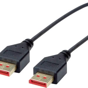 ROLINE DisplayPort Kabel, DP v1.4, M/M, DUN, zwart, 1,5 m ROLINE DisplayPort Kabel, DP v1.4, M/M, DUN, zwart, 1,5 m