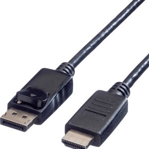 VALUE DisplayPort kabel DP – HDTV, M/M, zwart, 1 m VALUE DisplayPort kabel DP – HDTV, M/M, zwart, 1 m