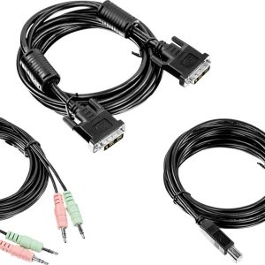 TrendNet KVM Adapter [1x DVI-stekker 18+5-polig, USB-A 2.0 stekker, Jackplug male 3,5 mm – 1x DVI-stekker 18+5-polig, US TrendNet KVM Adapter [1x DVI-stekker 18+5-polig, USB-A 2.0 stekker, Jackplug male 3,5 mm – 1x DVI-stekker 18+5-polig, US