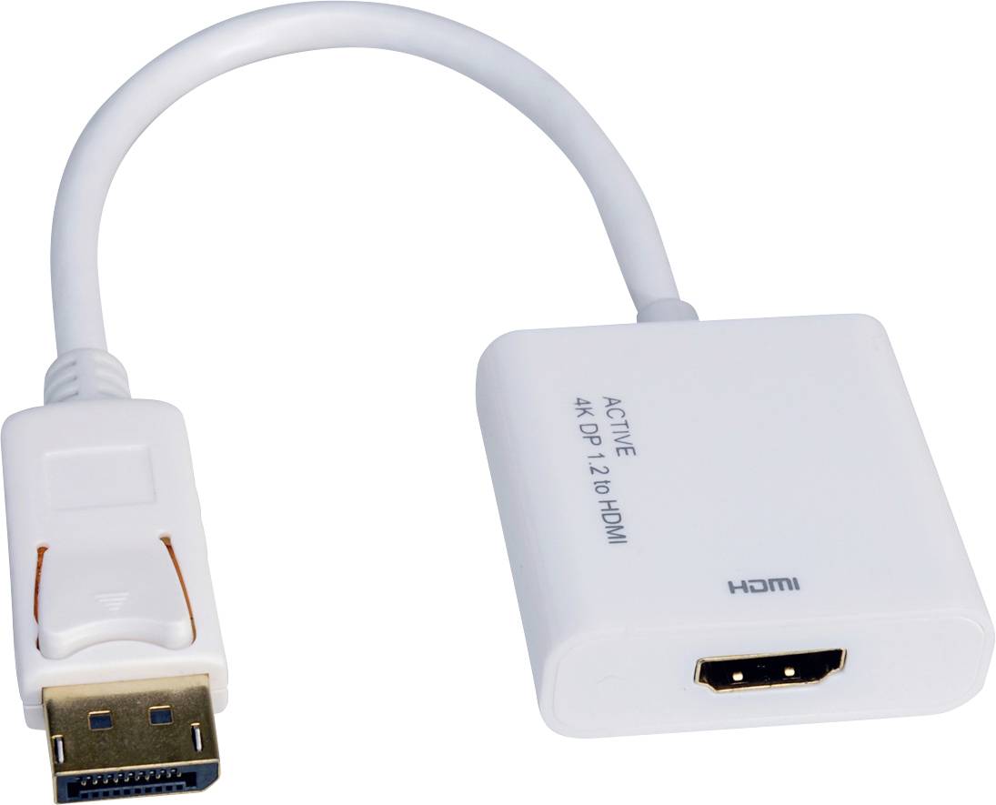 ROLINE 4K DisplayPort/HDMI Adapter, v1.2, DP Male - HDMI Female, Actief