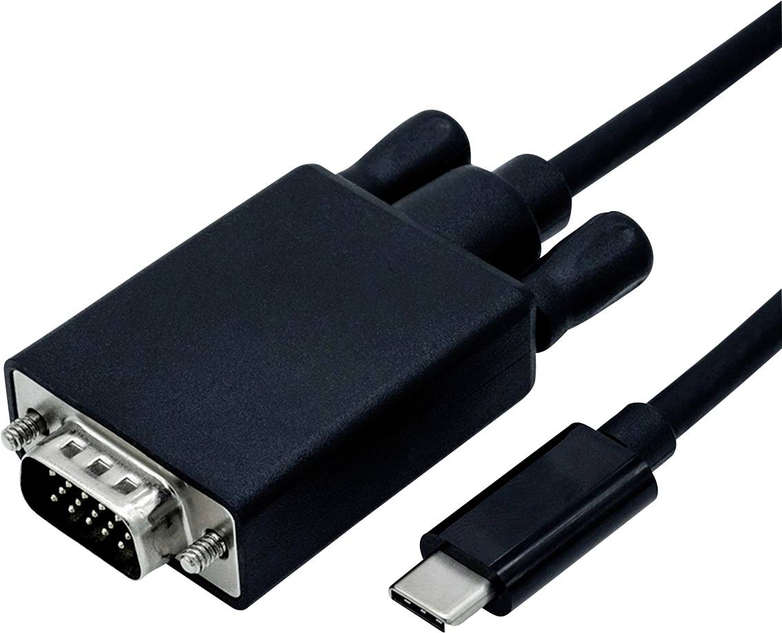 ROLINE USB type C - VGA adapterkabel, M/M, 1 m