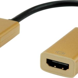 ROLINE GOLD 4K DP-HDMI Adapter, Actief, v1.2, DP Male – HDMI Female, Retail Blis ROLINE GOLD 4K DP-HDMI Adapter, Actief, v1.2, DP Male – HDMI Female, Retail Blis