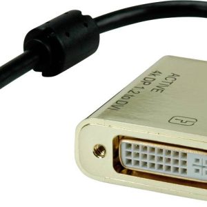 ROLINE GOLD 4K MiniDP/DVI Adapter, Actief, v1.2, MiniDP M – DVI F, Retail Blister ROLINE GOLD 4K MiniDP/DVI Adapter, Actief, v1.2, MiniDP M – DVI F, Retail Blister