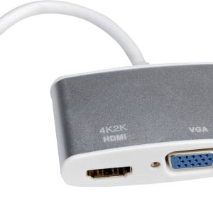 ROLINE 4K MiniDP – HDMI/VGA adapterkabel, MiniDP M – HDMI/VGA F, Actief