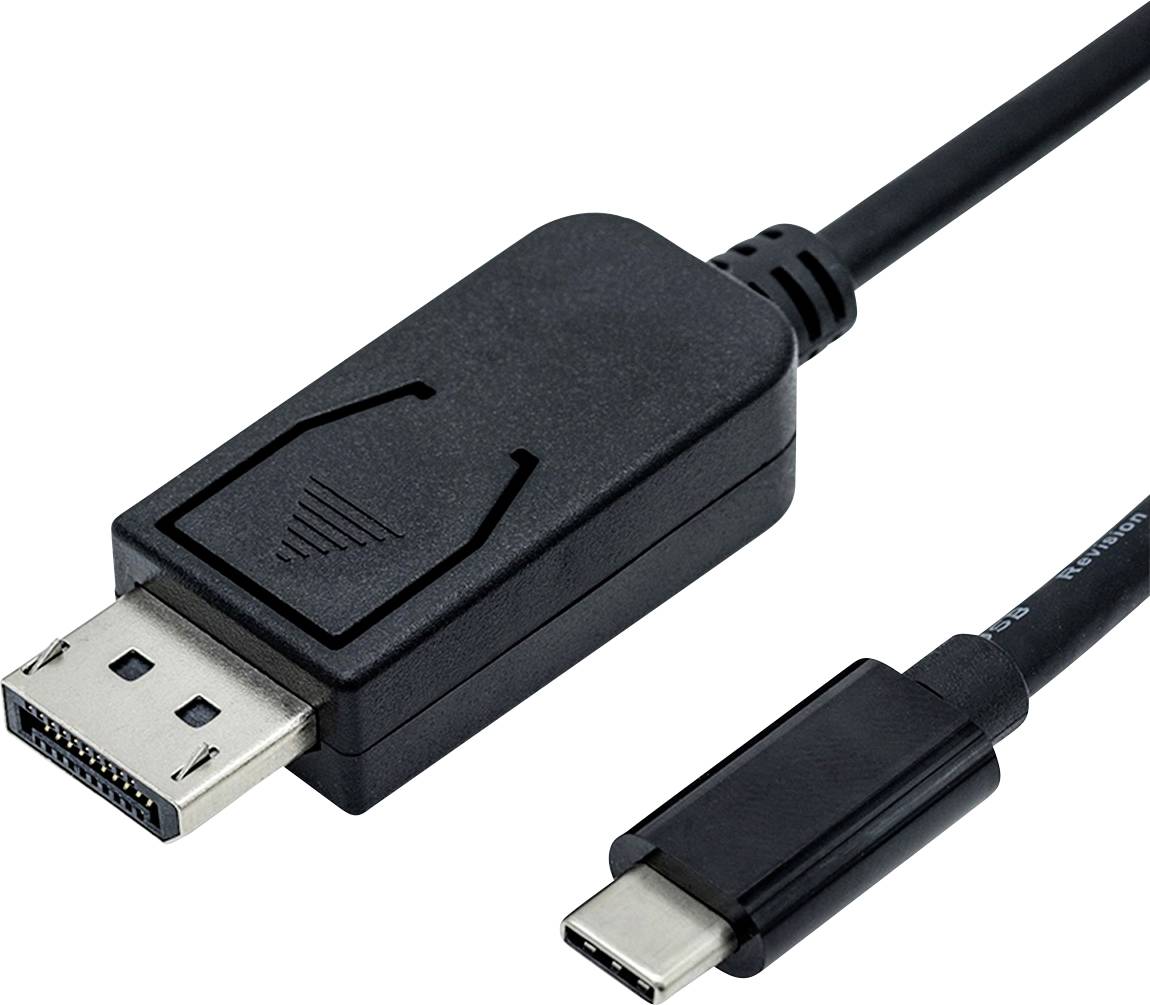 ROLINE USB type C - DisplayPort adapterkabel, v1.2, M/M, 2 m