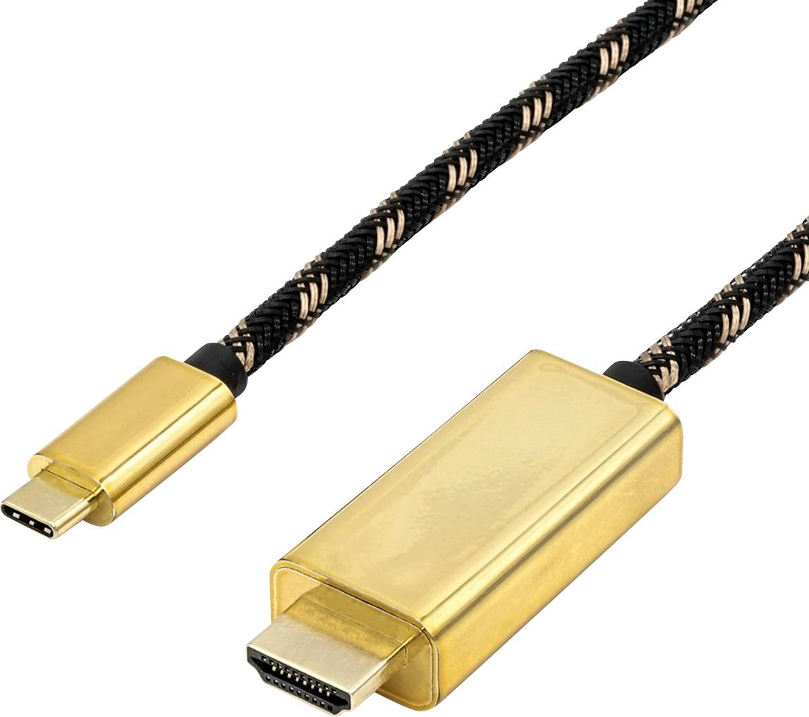 ROLINE GOLD USB type C - HDMI adapterkabel, M/M, 1 m