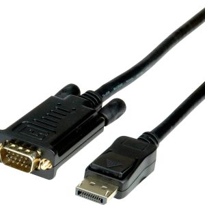 ROLINE DisplayPort VGA kabel, DP M – VGA M, zwart, 1 m ROLINE DisplayPort VGA kabel, DP M – VGA M, zwart, 1 m