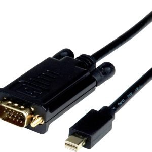 ROLINE Cable Mini DisplayPort – VGA, Mini DP M – VGA M, zwart, 1,5 m ROLINE Cable Mini DisplayPort – VGA, Mini DP M – VGA M, zwart, 1,5 m
