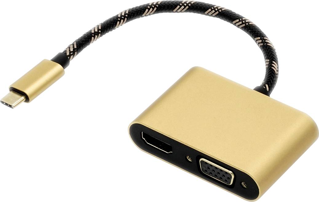 ROLINE GOLD Display Adapter USB Type C - VGA + HDMI