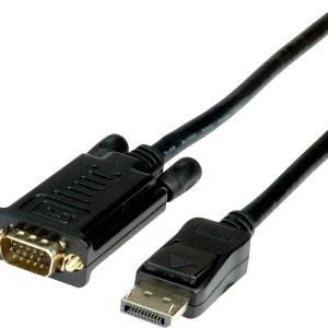 ROLINE DisplayPort VGA kabel, DP M – VGA M, zwart, 1,5 m ROLINE DisplayPort VGA kabel, DP M – VGA M, zwart, 1,5 m