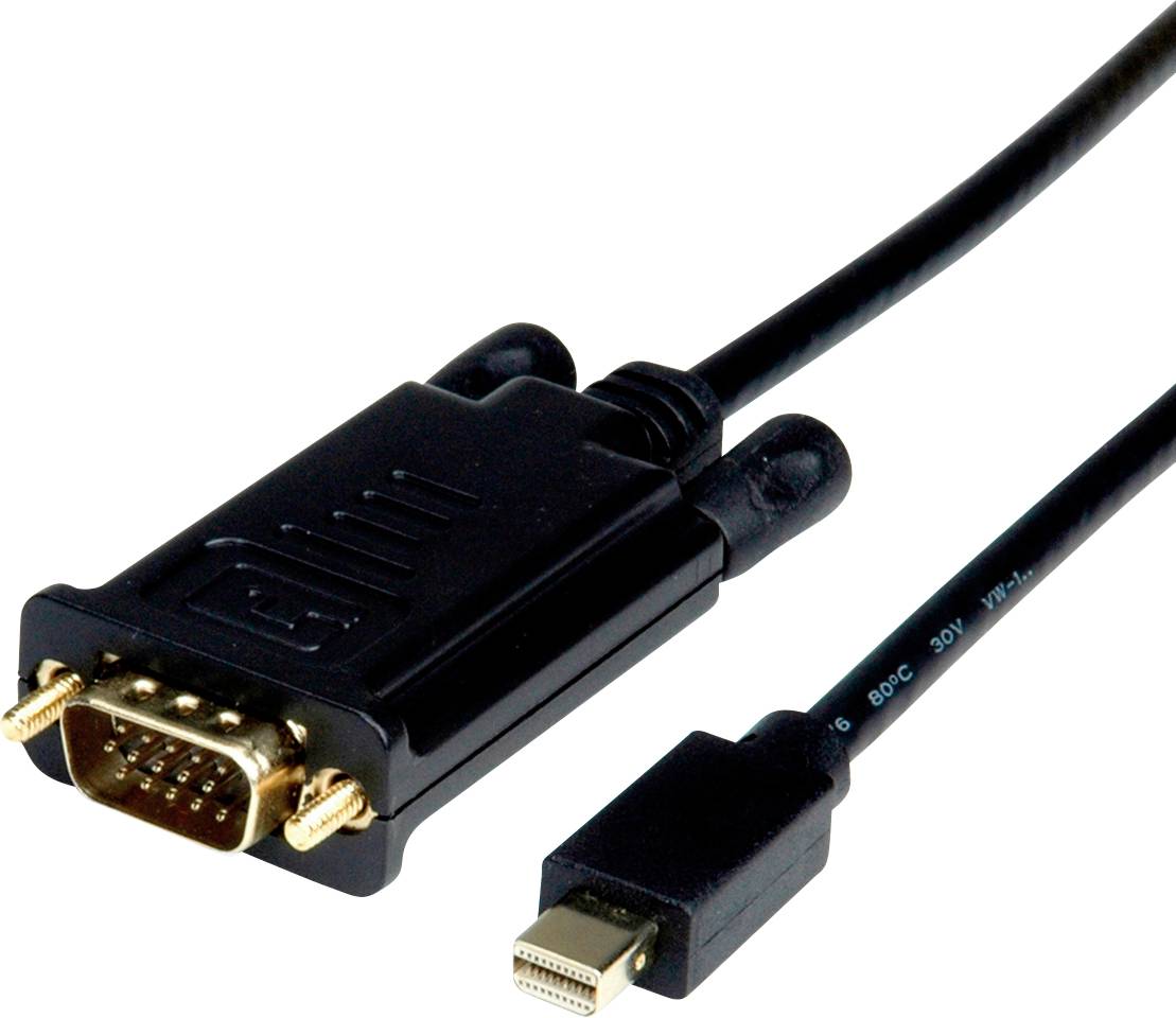 VALUE Cable MiniDisplayPort - VGA, Mini DP M - VGA M, zwart, 1 m