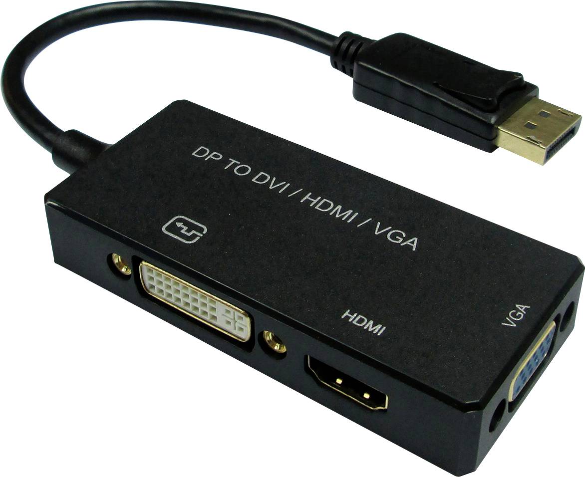 VALUE Adapter DisplayPort - VGA / DVI / HDMI, v1.2, Actief