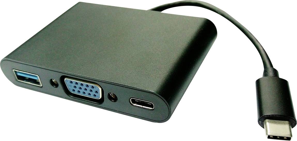 VALUE Beeldschermadapter USB Type C - VGA + USB 3.2 Gen 1 A + Type C PD