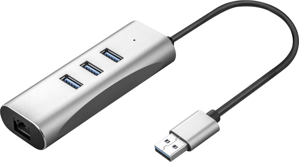 VALUE USB 3.2 Gen 1 naar Gigabit Ethernet Converter + 3 poorts USB hub