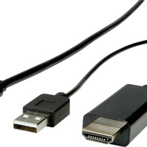 ROLINE USB type C – HDMI + USB A adapterkabel, M/M, 2 m ROLINE USB type C – HDMI + USB A adapterkabel, M/M, 2 m