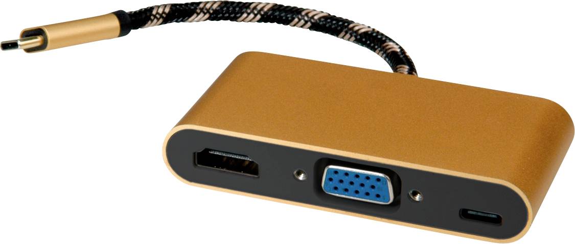 ROLINE GOLD Display Adapter USB type C - VGA / HDMI / C (PD)