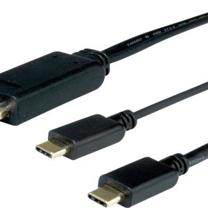 ROLINE USB type C – HDMI + USB C adapterkabel, M/M, 2 m ROLINE USB type C – HDMI + USB C adapterkabel, M/M, 2 m