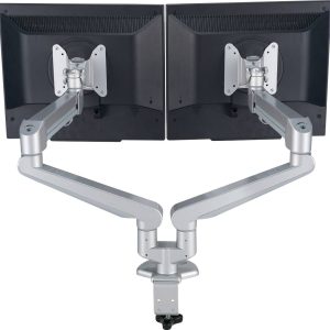 ROLINE LCD dubbele arm, tafelmontage, gasveer, 5 draaipunten ROLINE LCD dubbele arm, tafelmontage, gasveer, 5 draaipunten