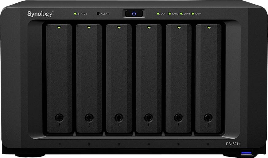 Synology DiskStation DS1621+ NAS-serverbehuizing 6 Bay Hardwarematige codering, Gepland in- en uitschakelen, Ontwaken bi