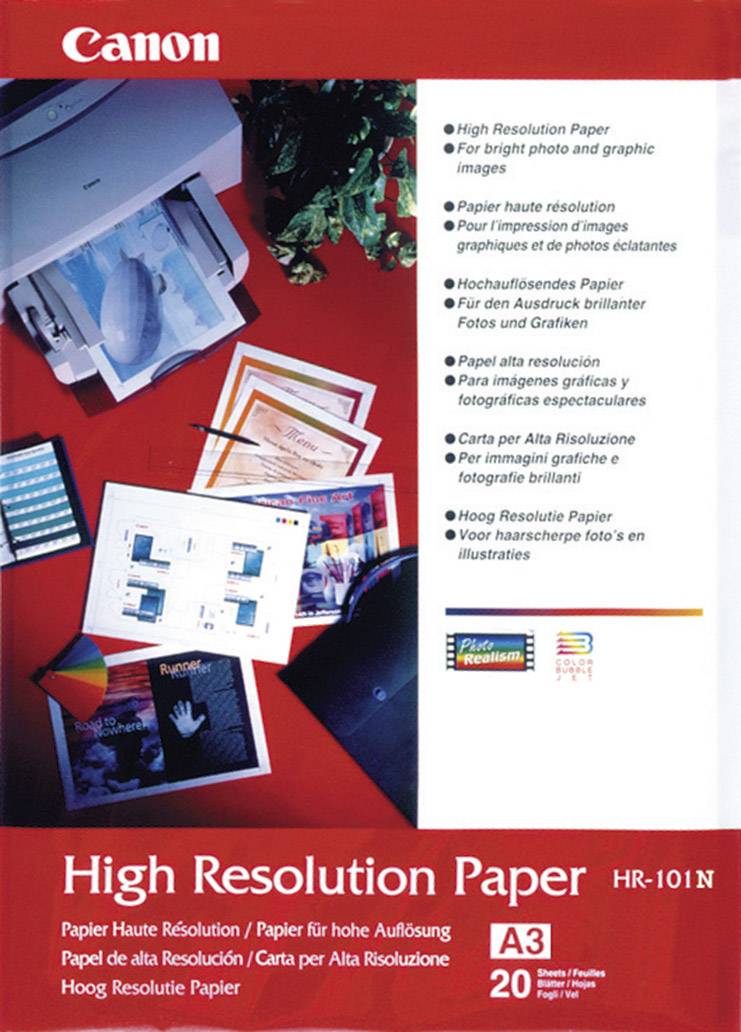 Canon HR-101N 1033A001 Fotopapier DIN A4 100 g/m² 200 vellen Fotokwaliteit