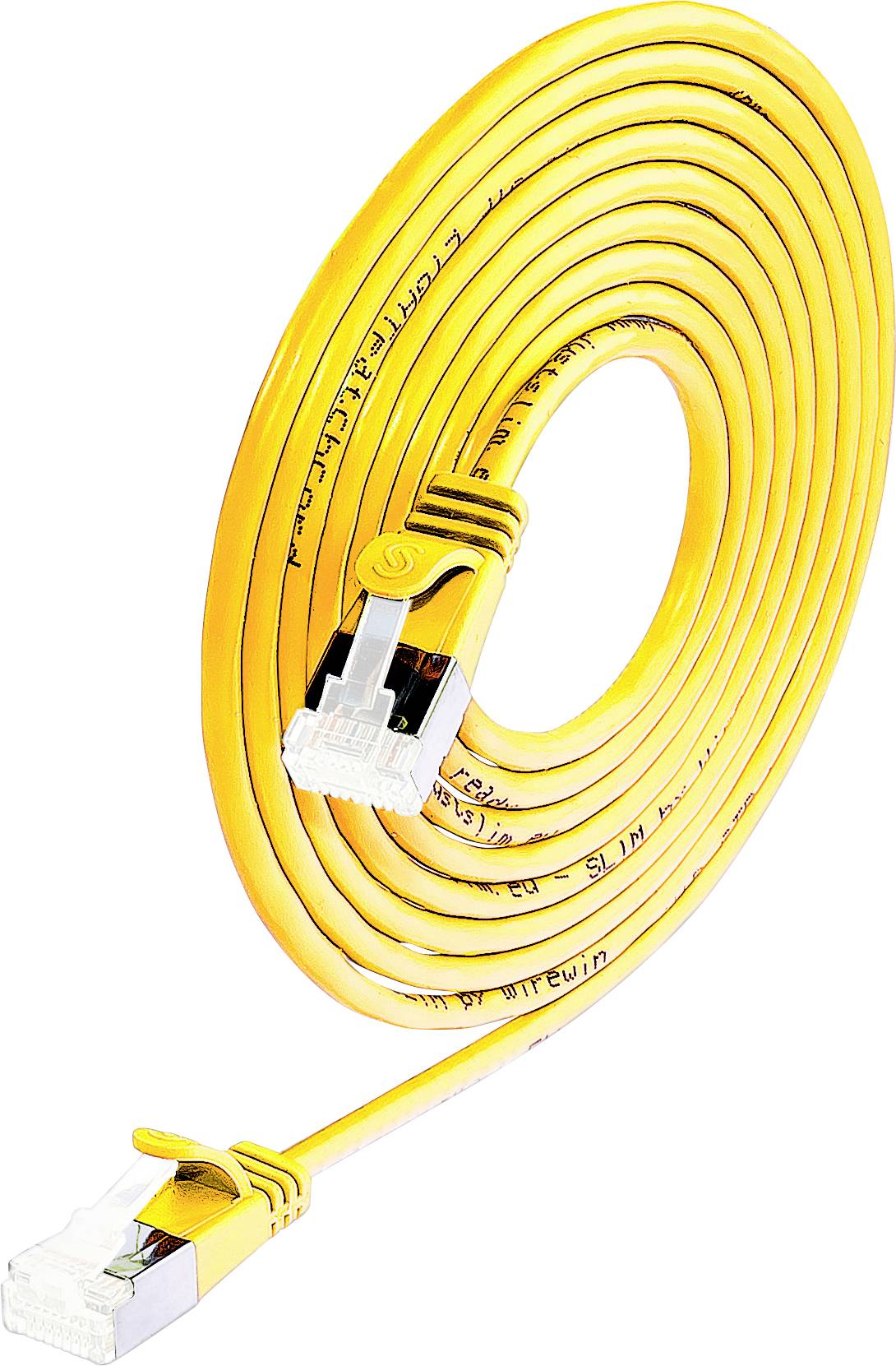 Wirewin 9120042366931 RJ45 Netwerkkabel, patchkabel CAT 6A S/STP 1.00 m Geel 1 stuk(s)