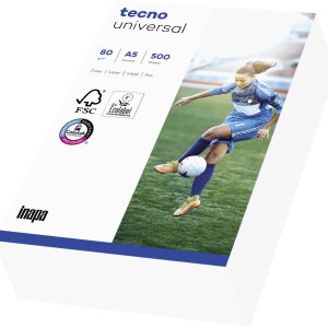 Inapa Tecno Universal 2100011541 Printpapier, kopieerpapier DIN A5 80 g/m² 500 vellen Wit Inapa Tecno Universal 2100011541 Printpapier, kopieerpapier DIN A5 80 g/m² 500 vellen Wit