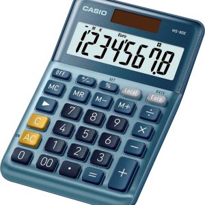 Casio MS-80E Bureaurekenmachine Blauw Aantal displayposities: 8 werkt op zonne-energie (l x b) 101 mm x 149 mm