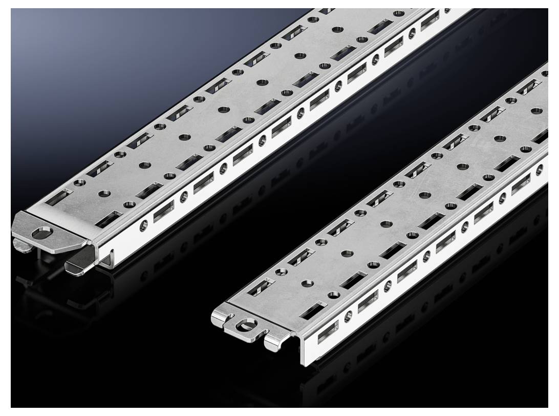 Rittal 5302170 19 inch Rails voor patchkast Variabele bevestigingsrails Geschikt voor kastdiepte: vanaf 1000 mm Bont